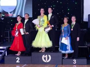 Denis Kojiniov and Jeanette Chevalier (USA) 3rd place at 2024 CSIT World Cup Standard and Latin in Toronto, Canada